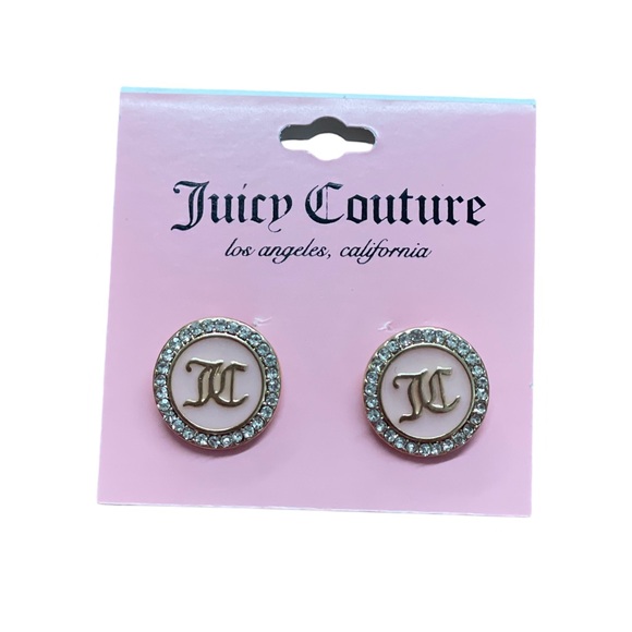 Juicy Couture Jewelry - JUICY COUTURE GORGEOUS LOGO JC PINK & GOLD EARRINGS